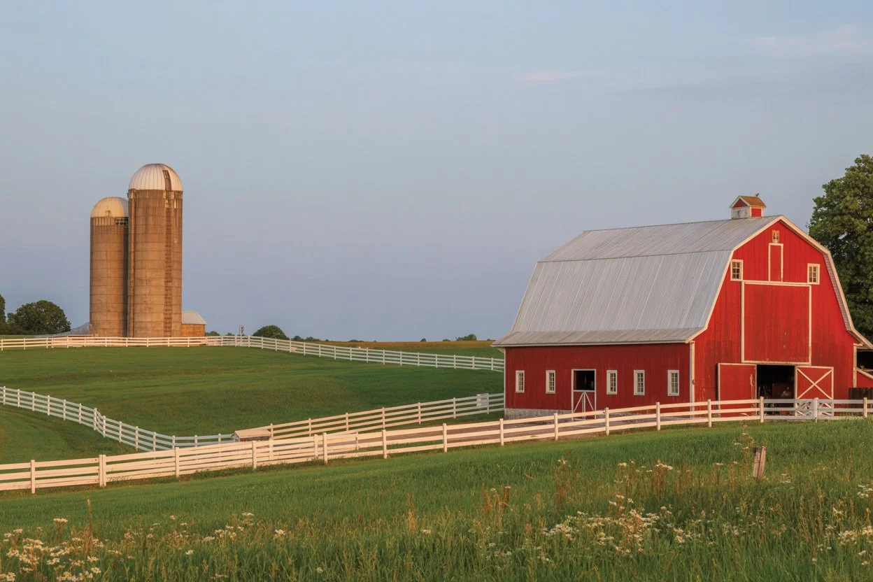 Rolnik na tle pola uprawnego